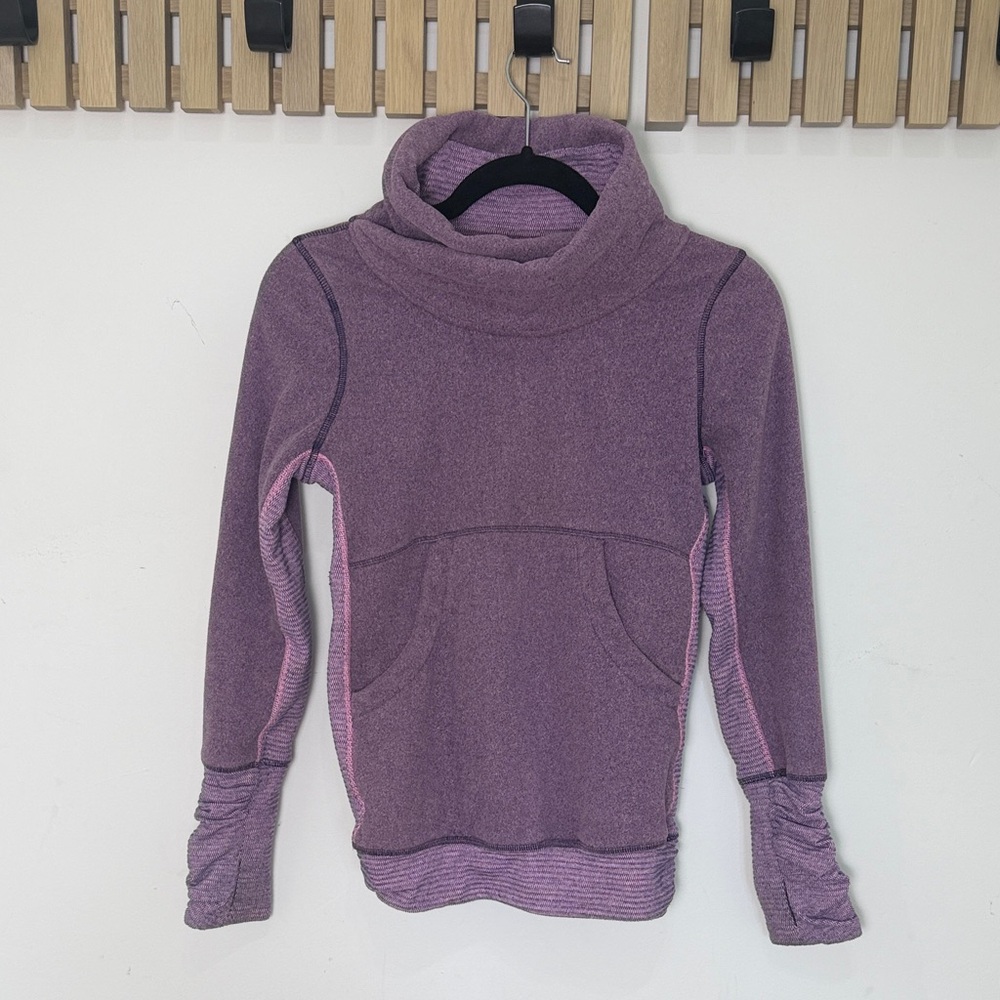 Girls Ivivva  Purple Pullover Cowl Neck Sweater size 12